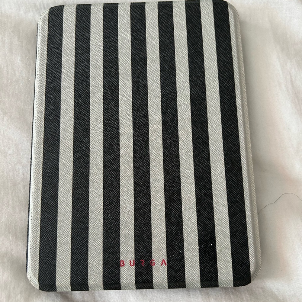 Black and Gray Striped Tablet Sleeve